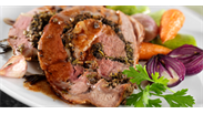 Garlic & Rosemary Roast Leg of Lamb with Olives