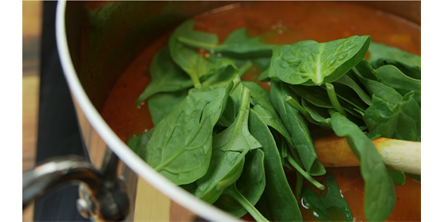 Spinach and Tomato Pasta Soup